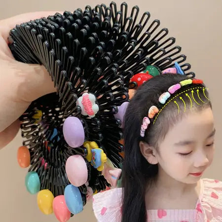 Colorful Circular Comb Headband for Girls ( Pack of 4 )